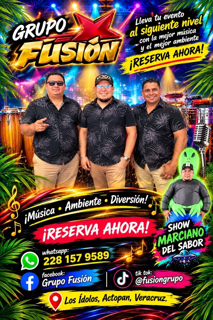 Anuncio de Grupo Fusión: grupo musical