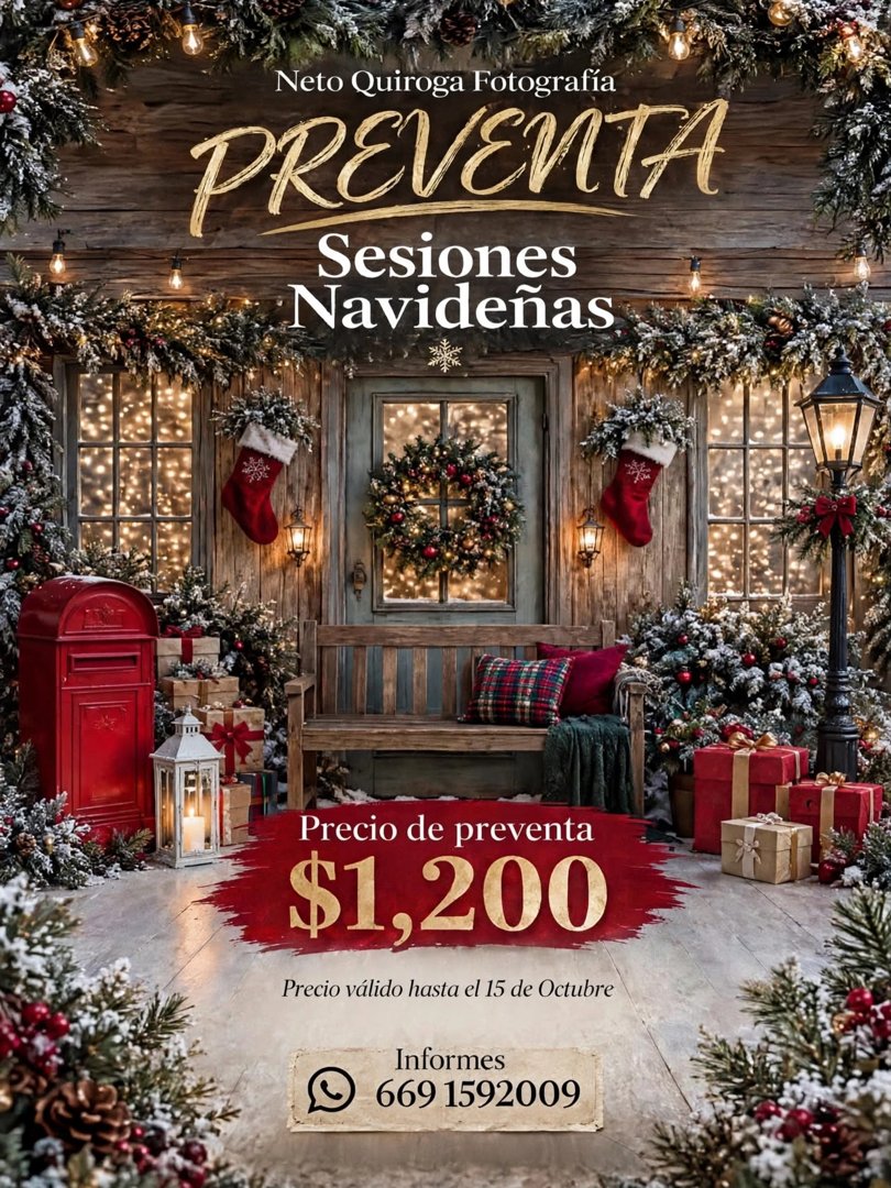 Anuncio de Neto Quiroga Fotografía: Sesiones Navideñas