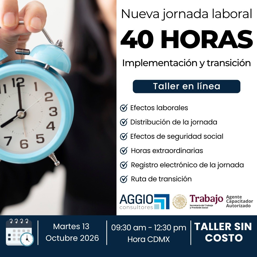 Anuncio de Aggio Consultores: taller en línea