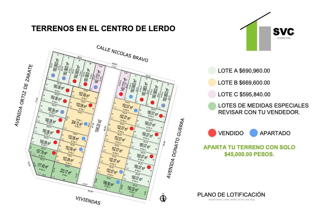 Anuncio de SVC Constructora.: Terrenos