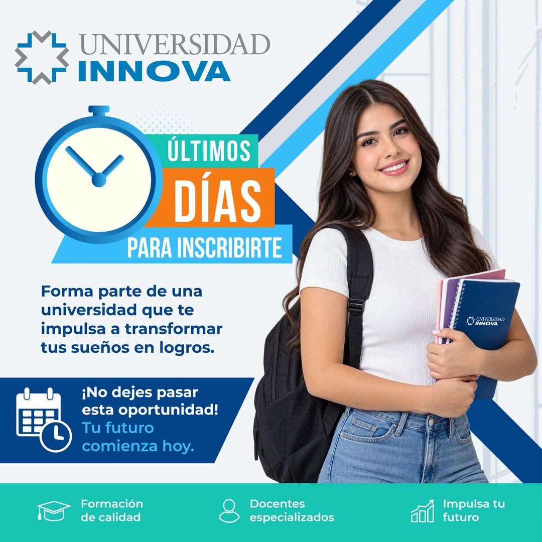 Anuncio de Universidad Innova: licenciatura en línea