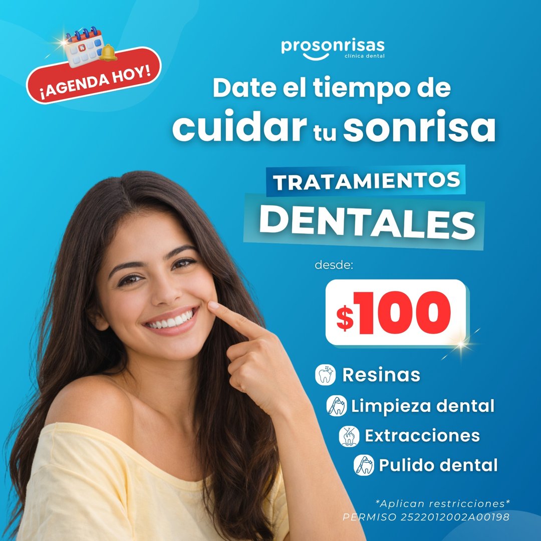 Anuncio de Prosonrisas MX: tratamientos dentales