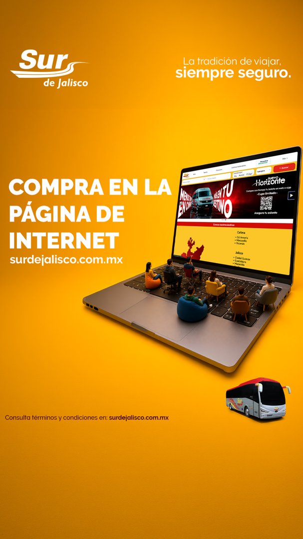 Anuncio de Sur de Jalisco - Nuevo Horizonte: Viaje en autobús