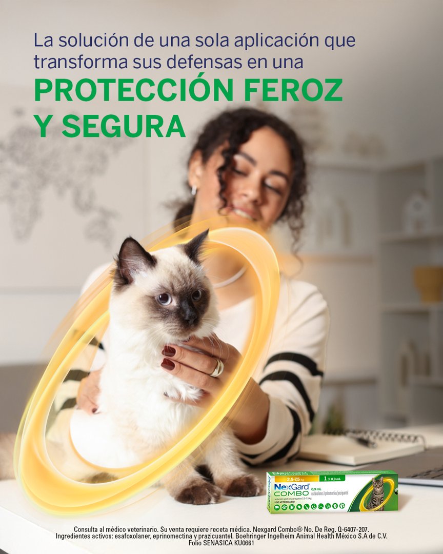 Anuncio de NexGard México: NexGard Combo para gatos
