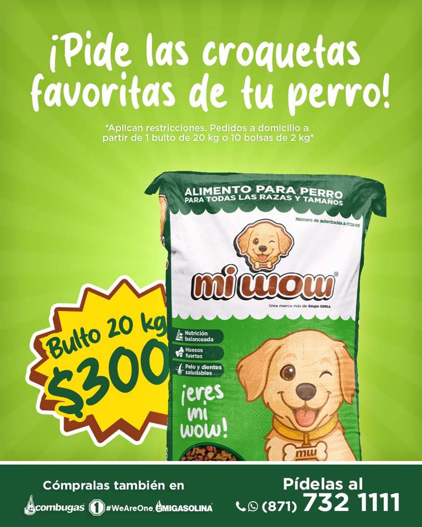 Anuncio de Mi wow: alimento para perro