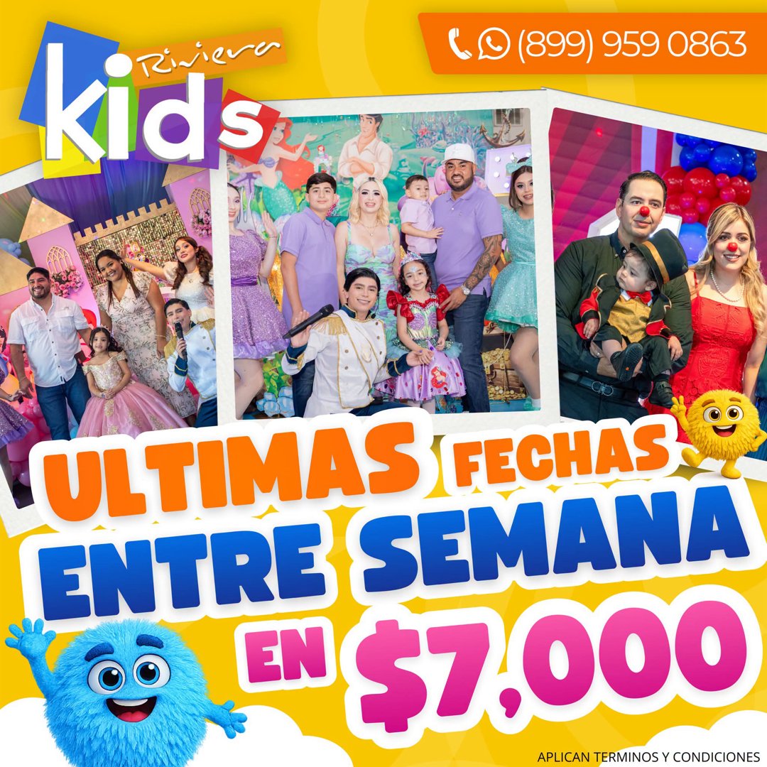 Anuncio de Riviera Eventos: Salones y jardines para eventos infantiles
