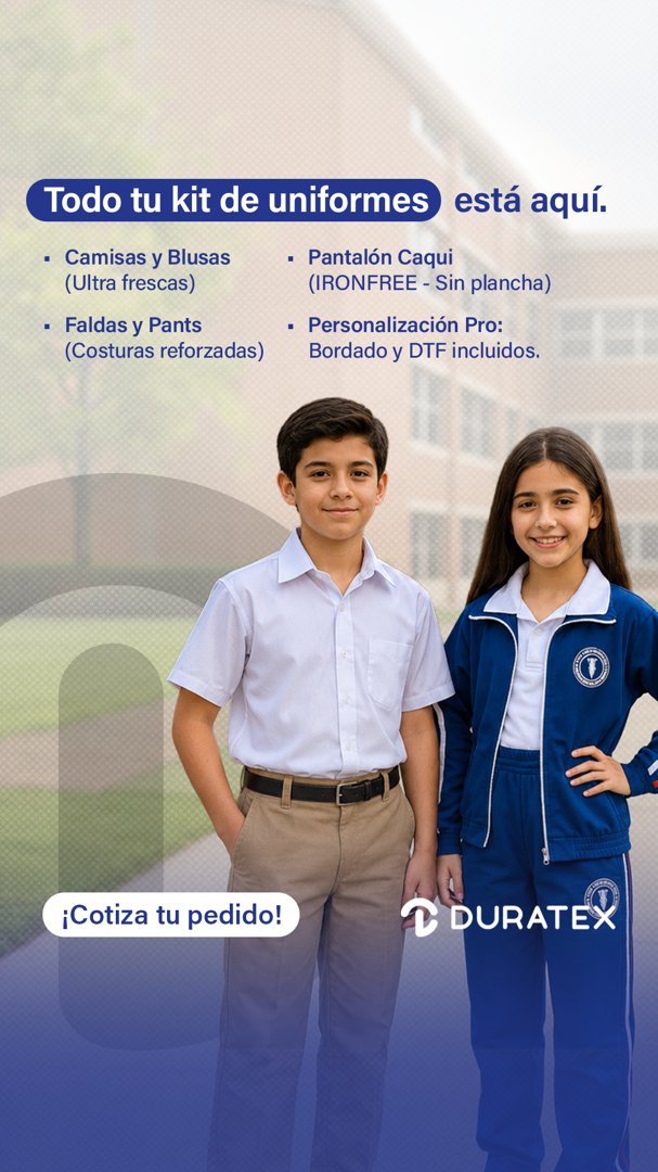 Anuncio de Duratex: ropa de uniforme