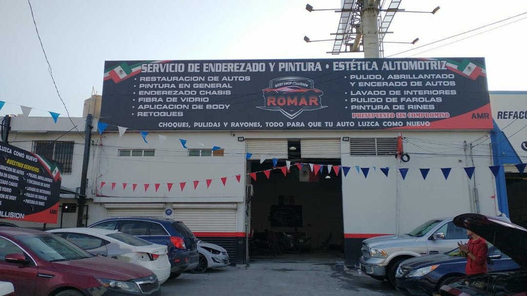 Anuncio de Romar BodyShop: enderezado y pintura automotriz