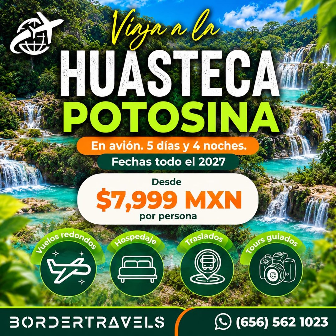 Anuncio de Bordertravels: Viaje a Huasteca Potosina