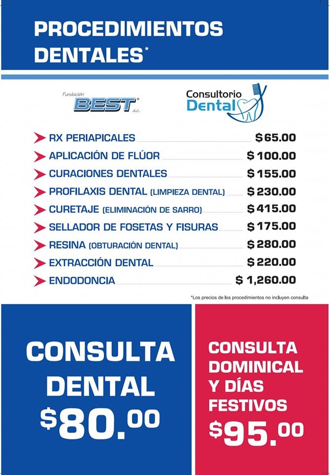 Anuncio de Simi dental Granada Mexicali: procedimientos dentales