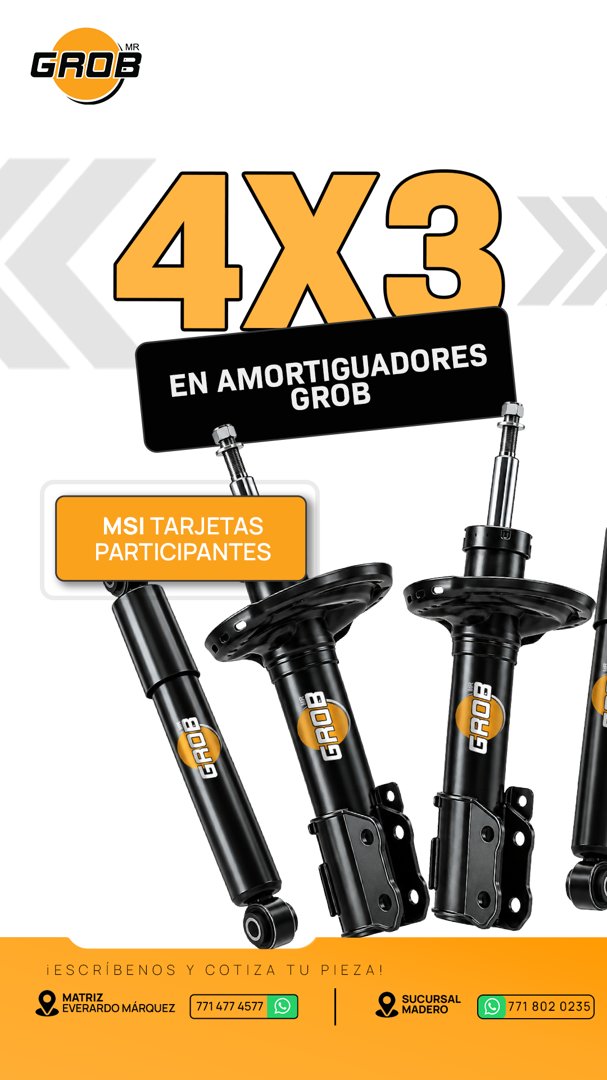 Anuncio de GROB Hidalgo Suspensión Automotriz: amortiguadores