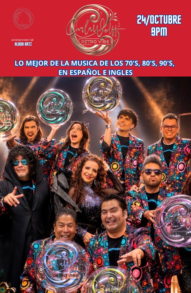 Anuncio de Carla Wolff: show musical retro