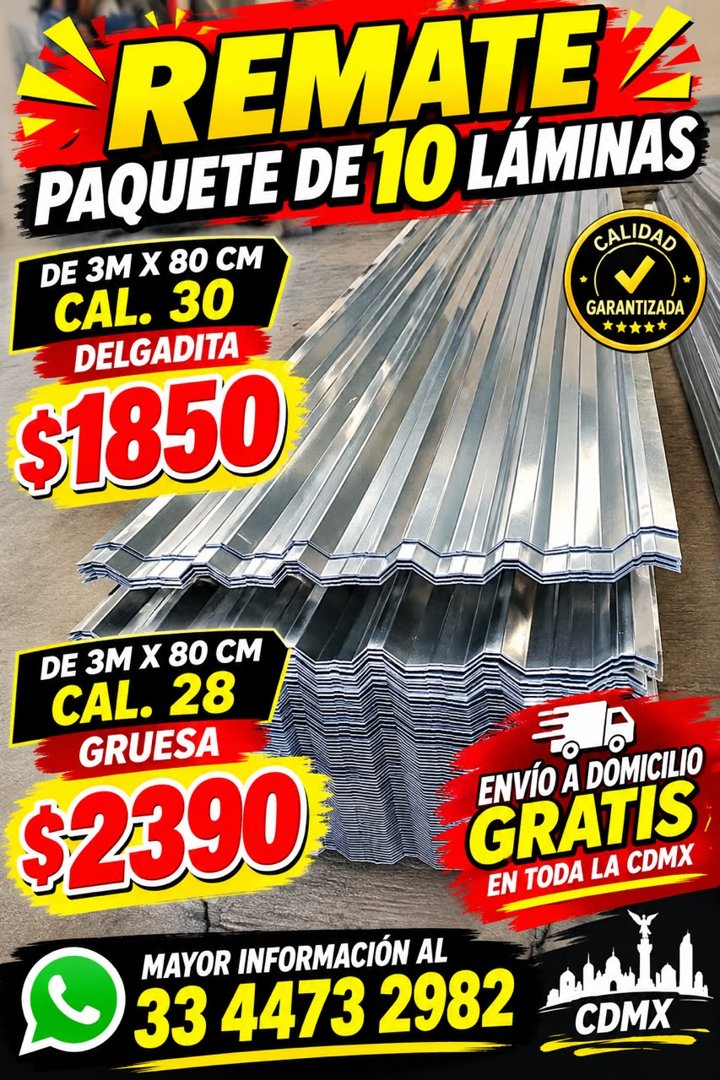 Anuncio de Aceros Gutierrez: Láminas de acero corrugado
