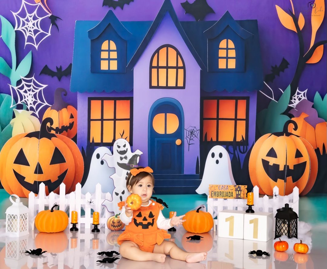 Anuncio de Desde Bebe fotografía: Fotografía de bebé con temática de Halloween