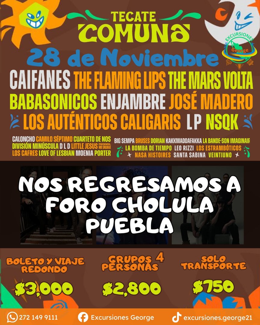 Anuncio de Excursiones George: Excursiones a concierto