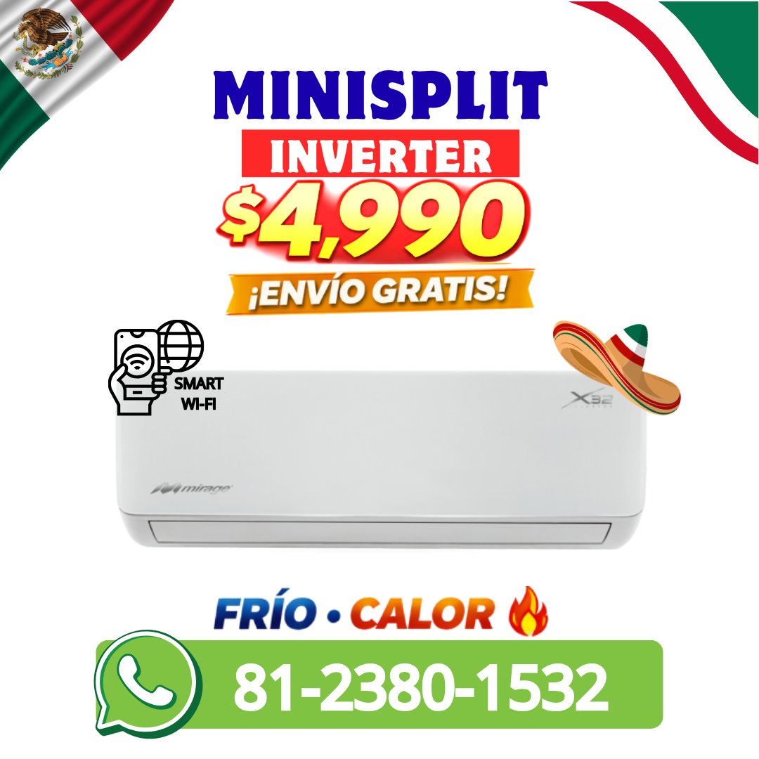 Anuncio de Minisplit Mirage Monterrey: Minisplit Inverter