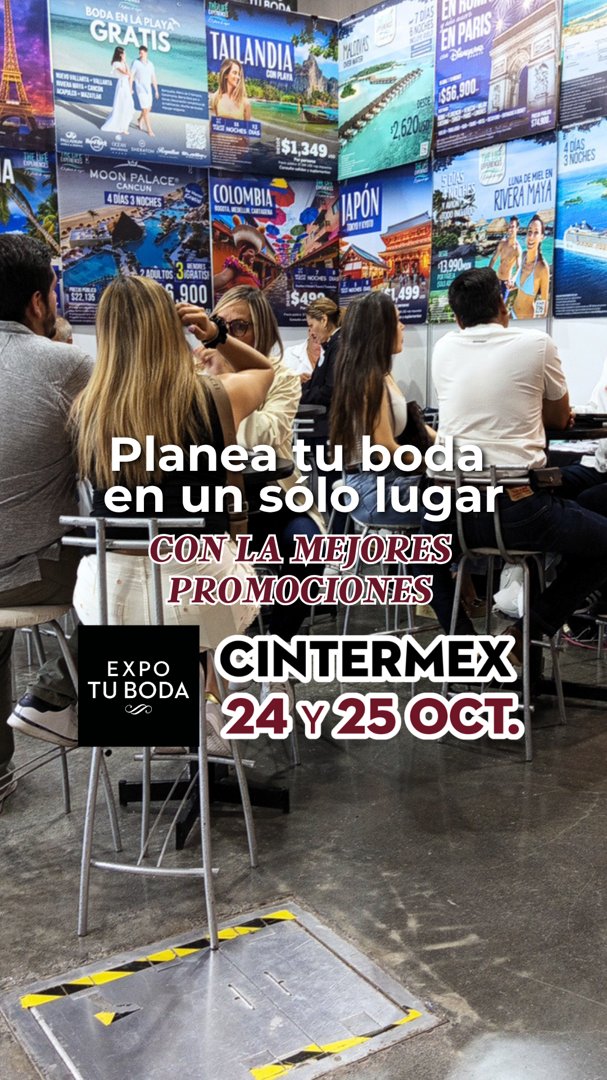 Anuncio de EXPO TU BODA: exposición de bodas