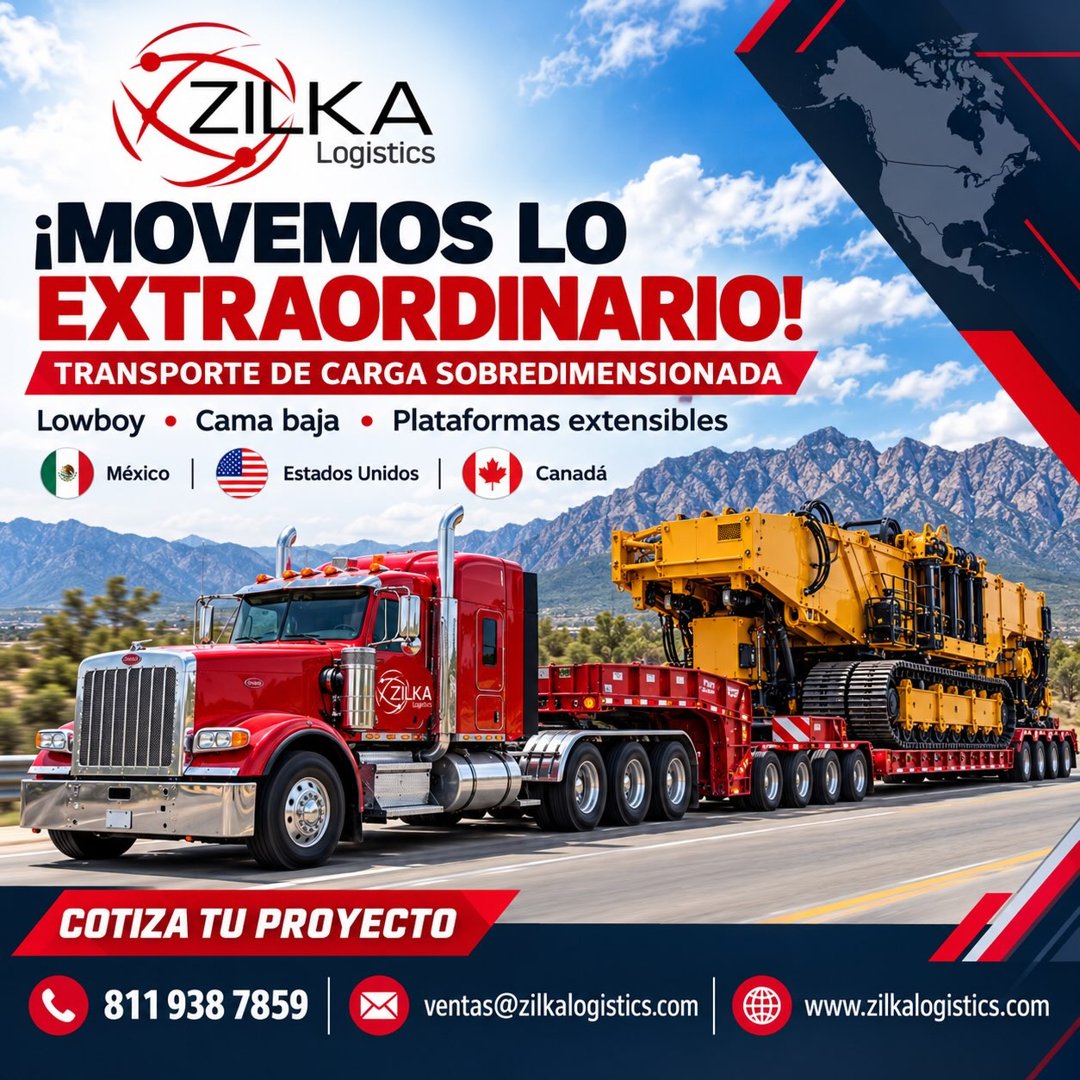 Anuncio de Zilka Logistics: Transporte de carga sobredimensionada