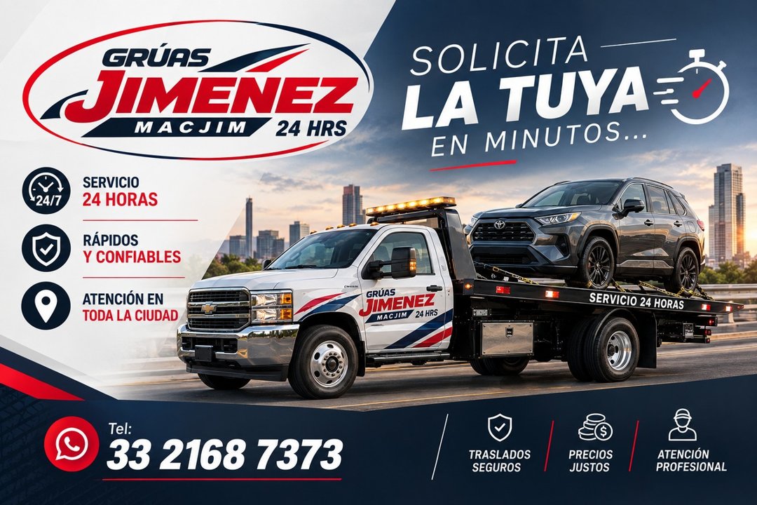 Anuncio de Gruas Jimenez Macjim: Servicio de grúas 24 horas