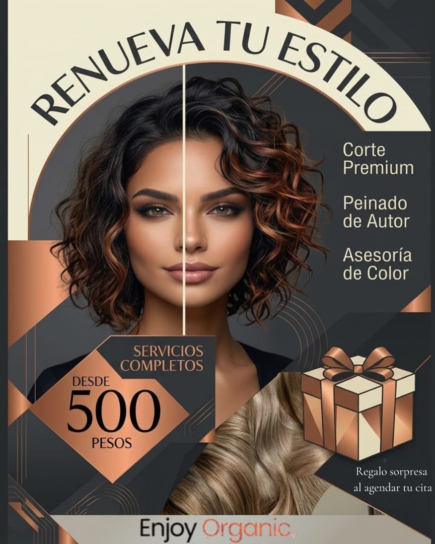 Anuncio de Enjoyorganic-villahermosa: Corte, Peinado y Asesoría de Color