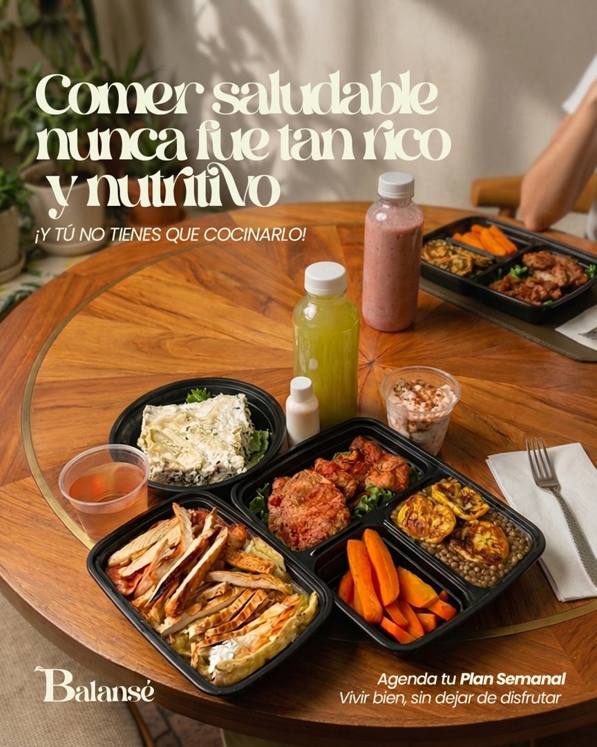 Anuncio de Balansé: Plan semanal de comidas