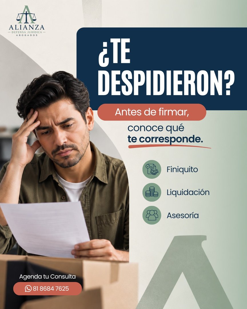 Anuncio de Alianza Defensa Jurídica: asesoría legal laboral