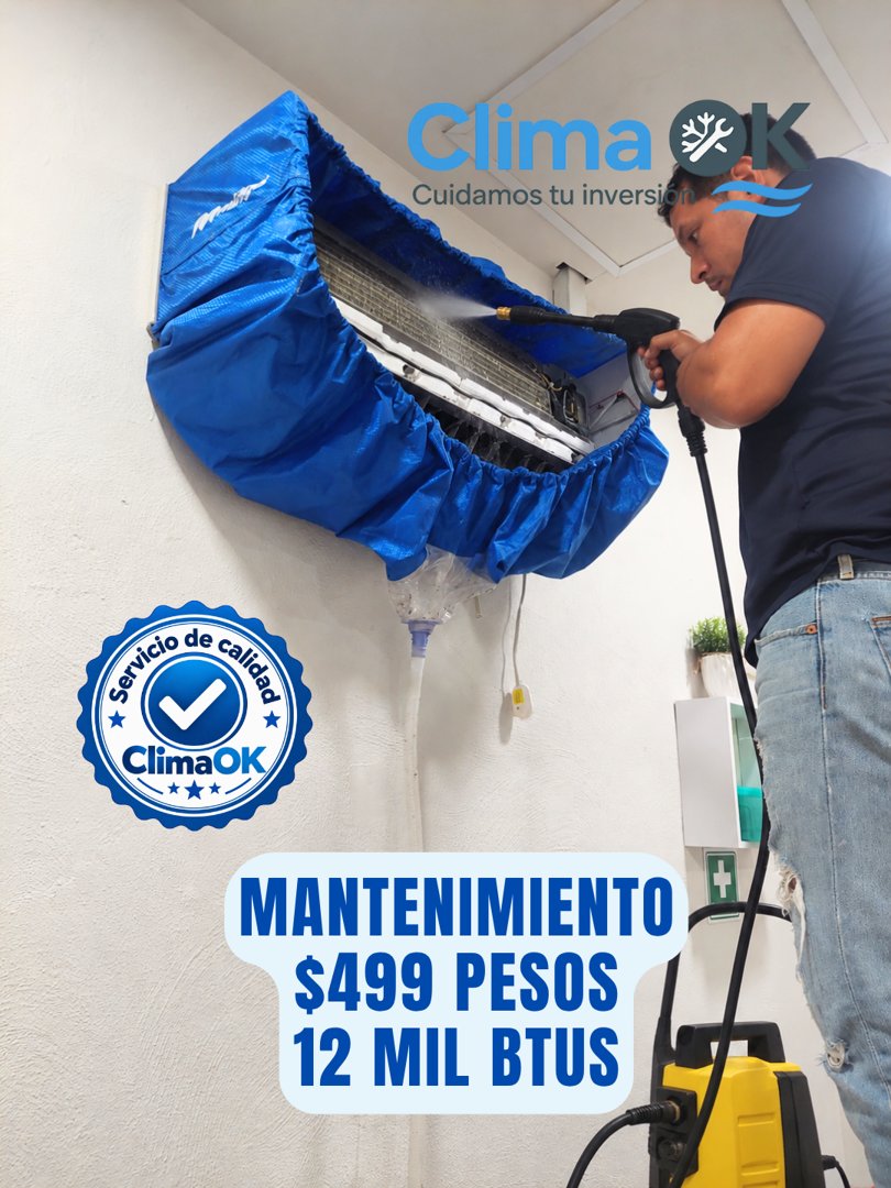 Anuncio de ClimaOK: Mantenimiento de aire acondicionado