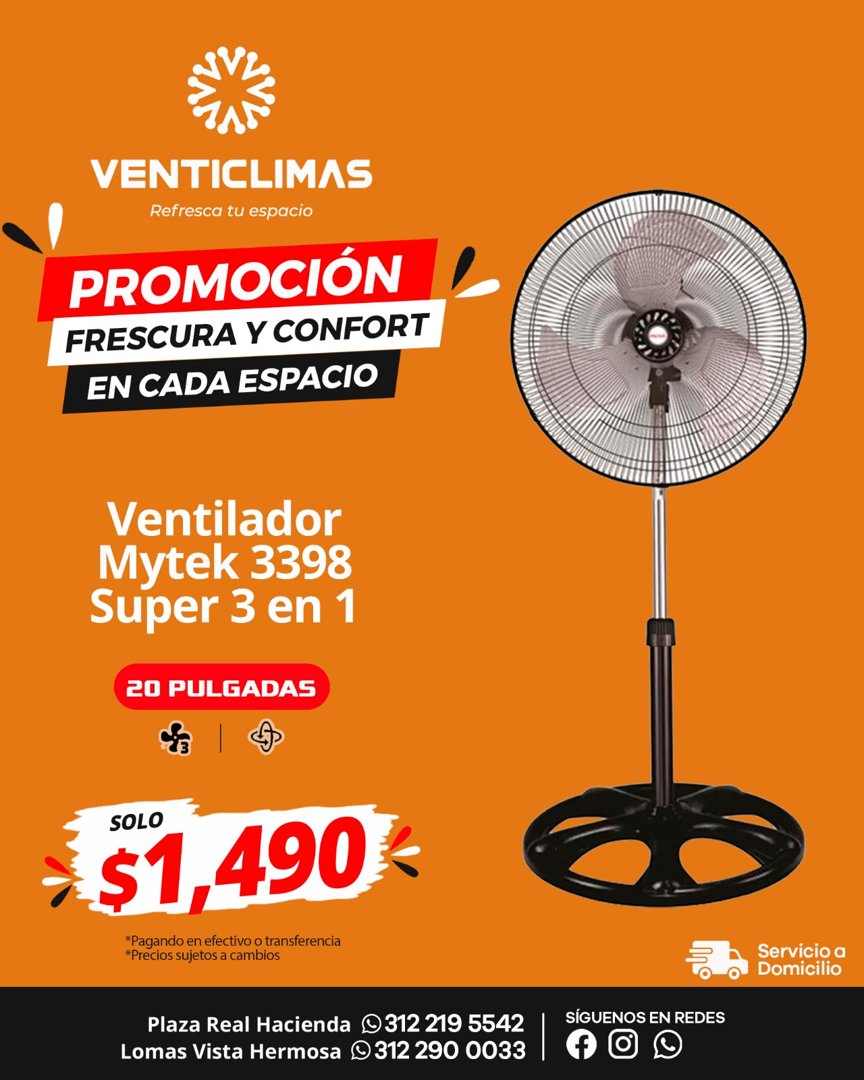 Anuncio de Venticlimas: Ventilador