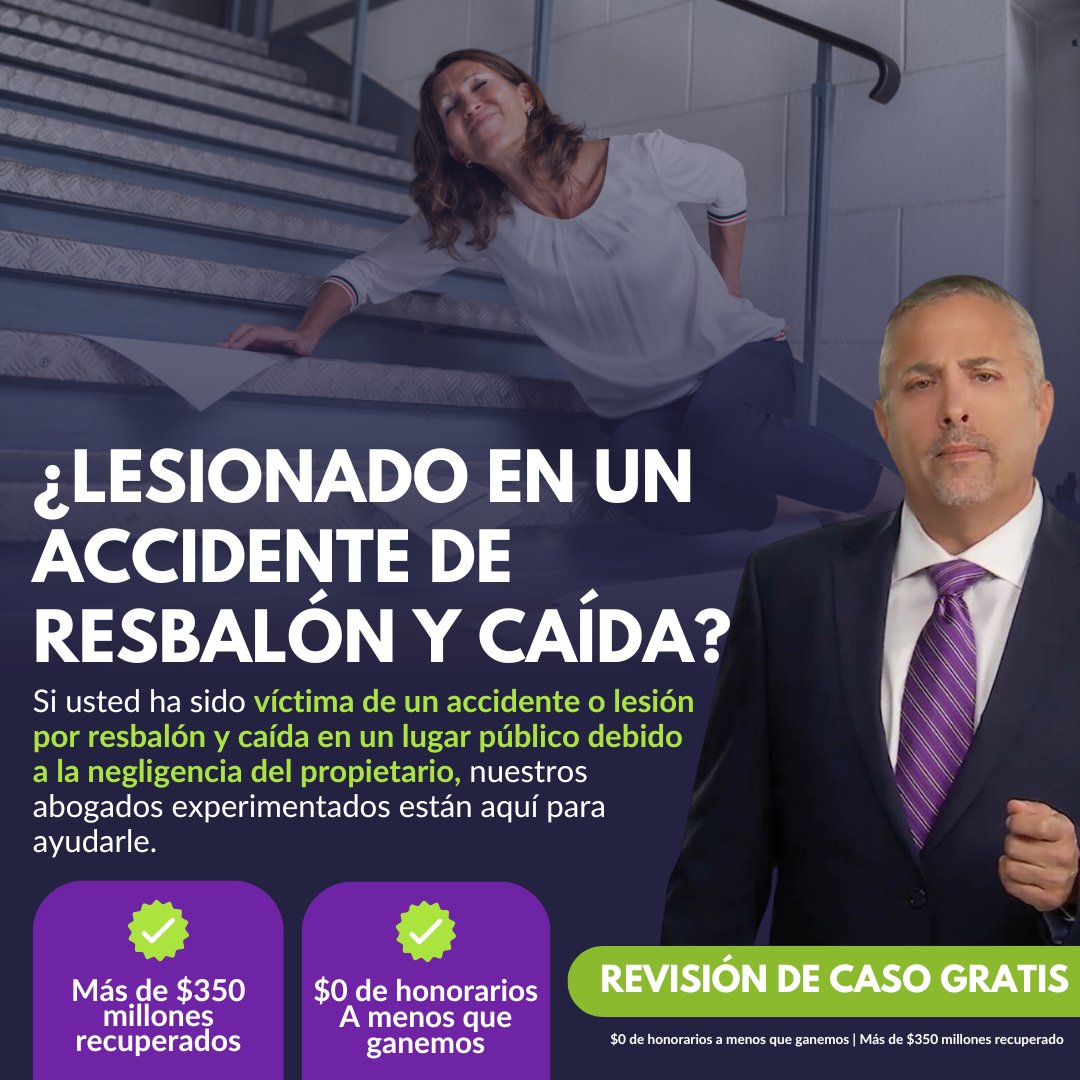 Anuncio de Ellis Law Corporation: Abogados especializados en accidentes por resbalón y caída