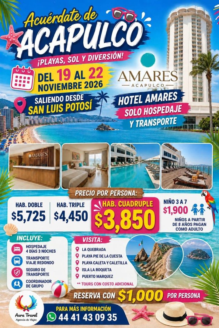Anuncio de AURA TRAVEL: paquete de viaje