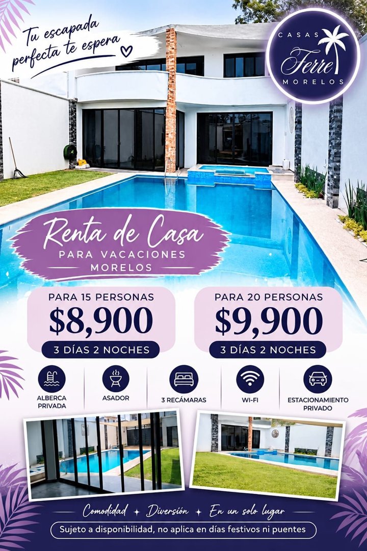 Anuncio de Casas Ferrel -Morelos-: Renta de casa para vacaciones