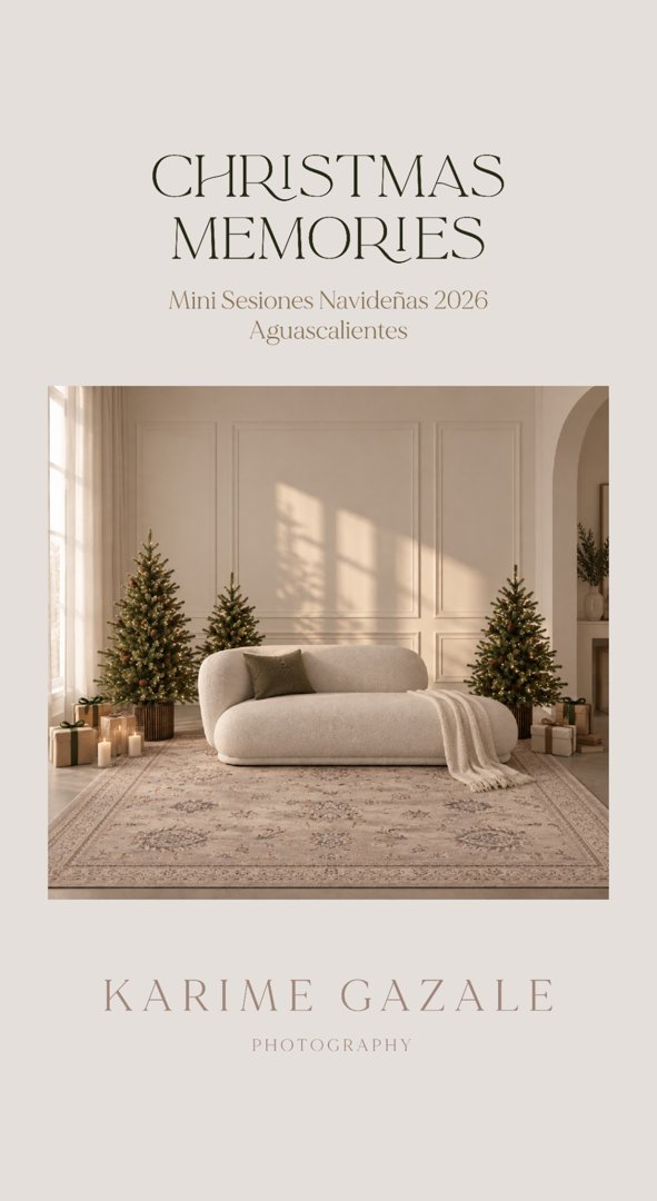 Anuncio de Karime Gazale Photography: sesiones de fotografía navideñas