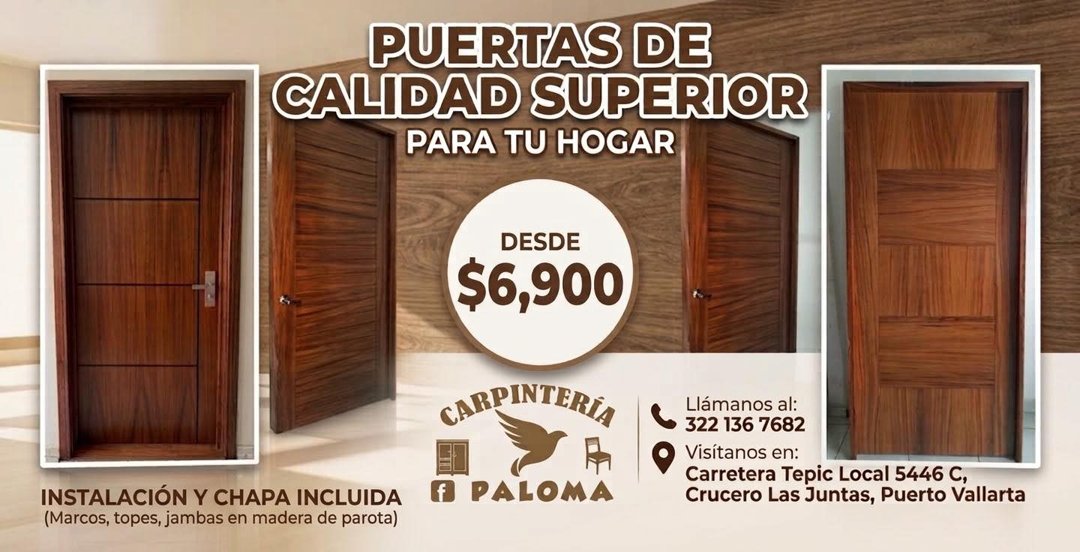 Anuncio de Carpinteria Paloma: puertas de calidad superior