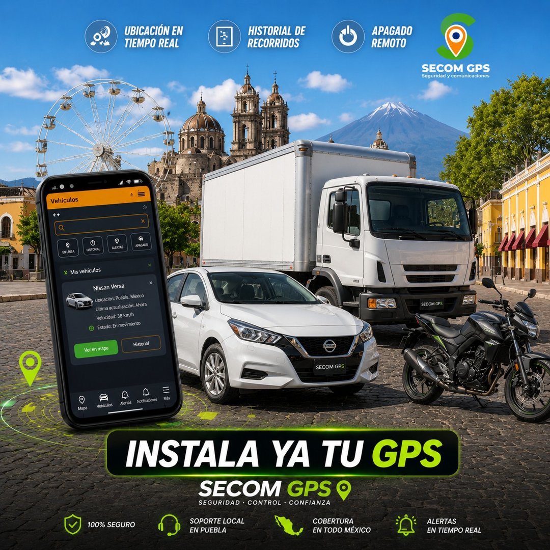 Anuncio de Secom GPS MX: GPS para vehículos