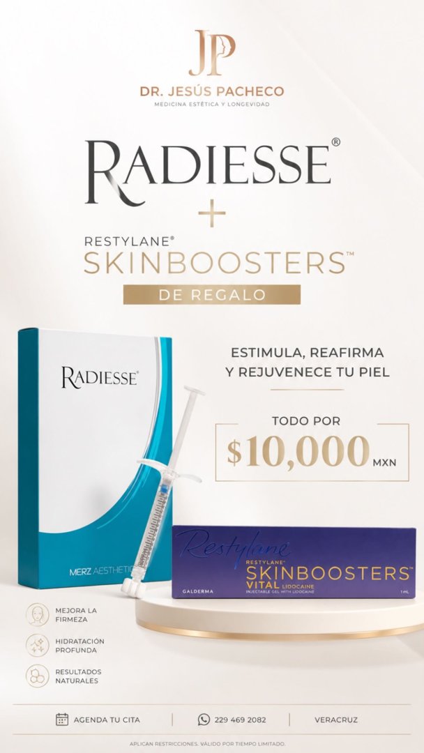 Anuncio de Dr. Jesús Pacheco - Medicina Estética: Lifting sin cirugía con Radiesse y Skinboosters