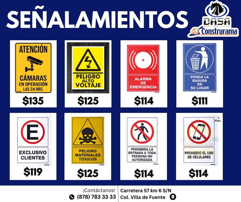 Anuncio de Dasa: señalamientos preventivos, informativos y de seguridad