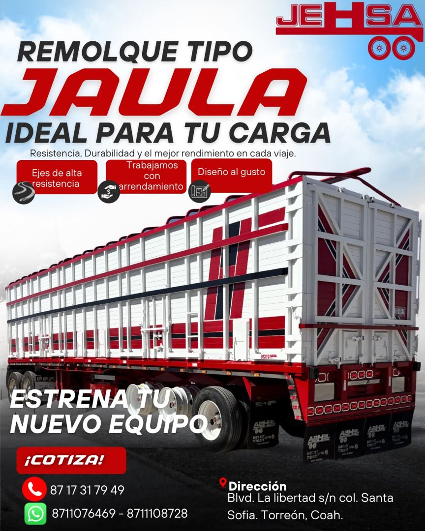 Anuncio de JEHSA Remolques: remolques tipo jaula