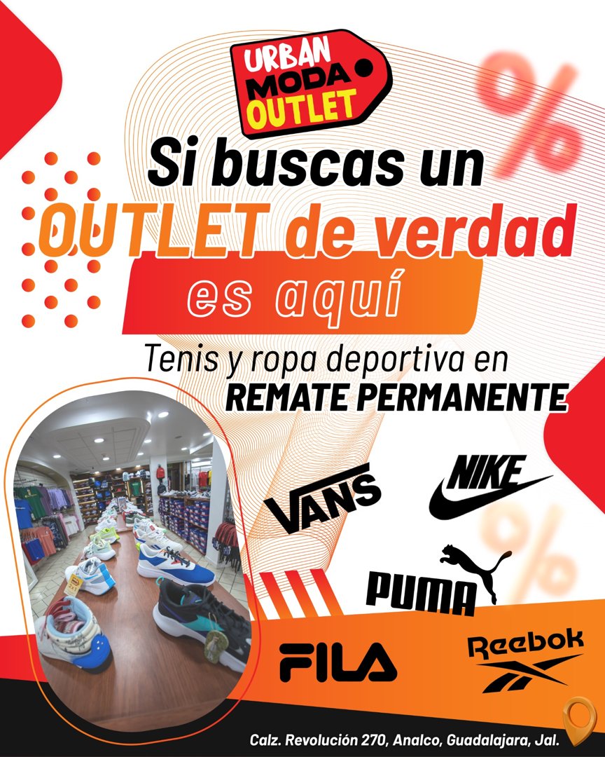 Anuncio de Urban Moda Outlet: Ropa y calzado deportivo