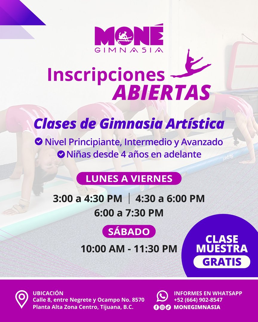 Anuncio de MONÉ Gimnasia: Clases de Gimnasia Artística