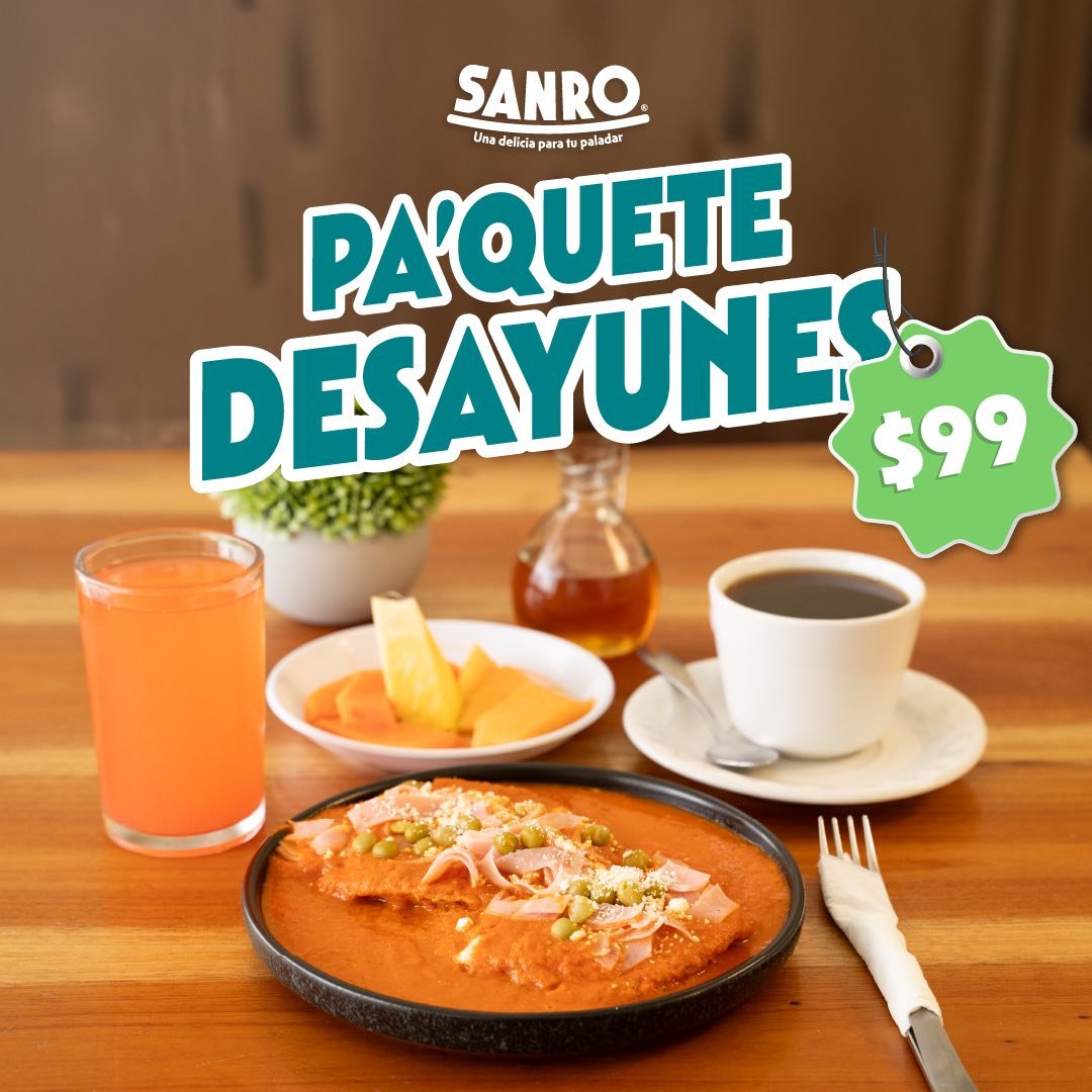 Anuncio de SANRO: paquete de desayunos