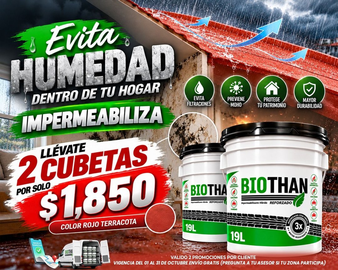 Anuncio de Biothan Iztapalapa: Impermeabilizante híbrido reforzado