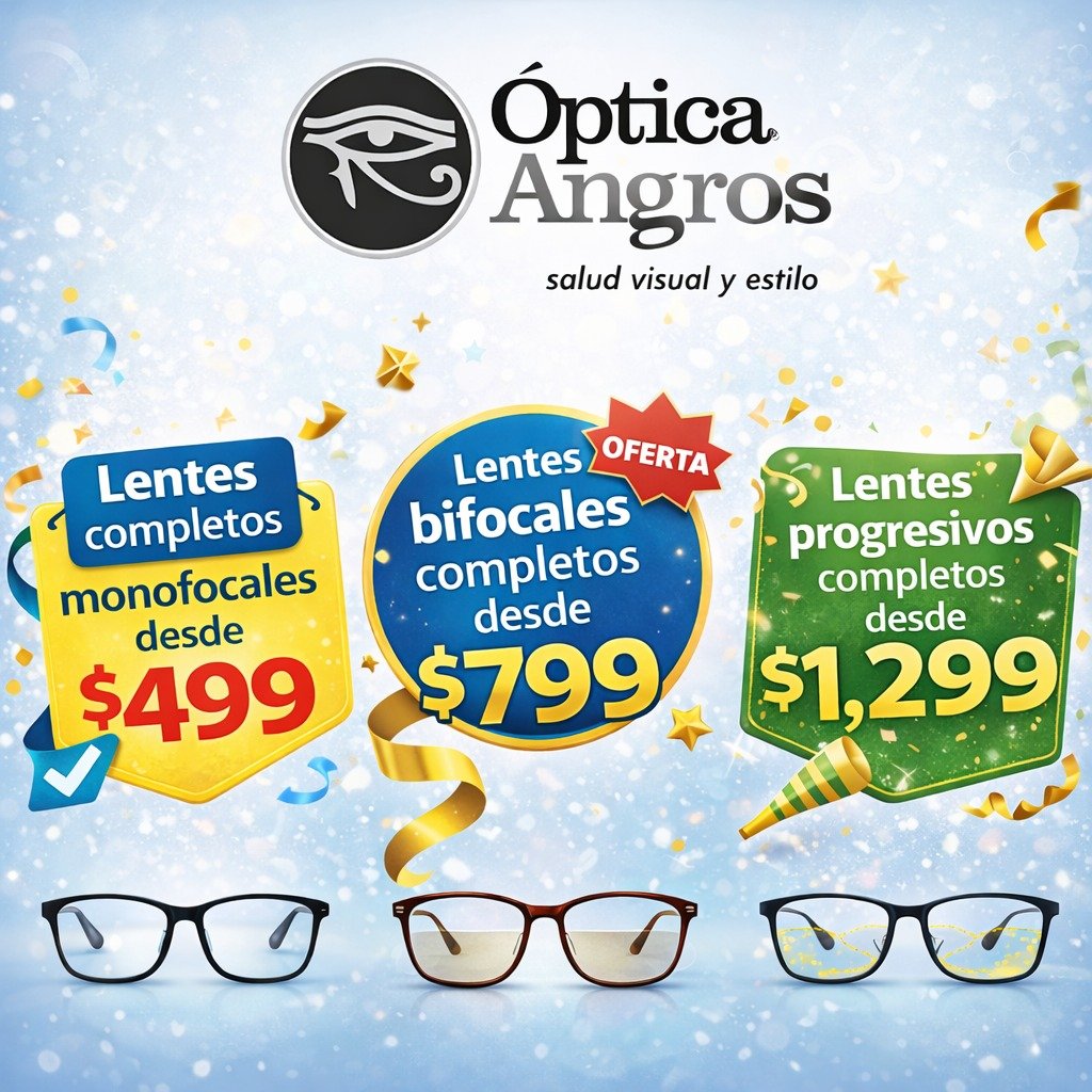Anuncio de Optica Angros: Lentes de óptica