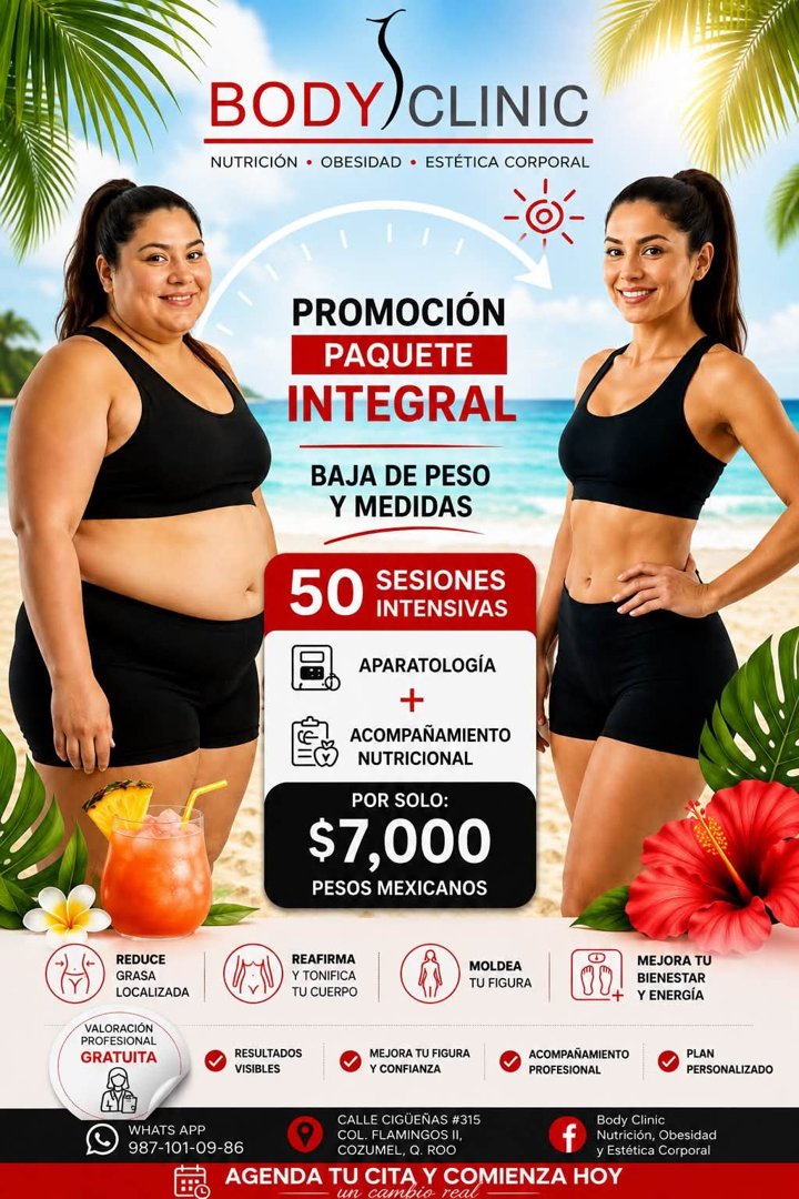Anuncio de Body Clinic. Nutrición, Obesidad y Estética Corporal.