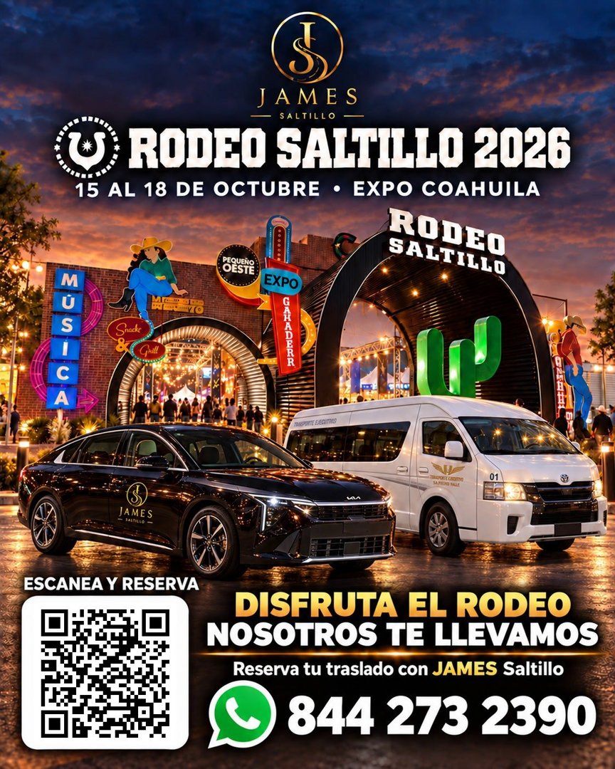 Anuncio de JAMES Saltillo: Traslado ejecutivo