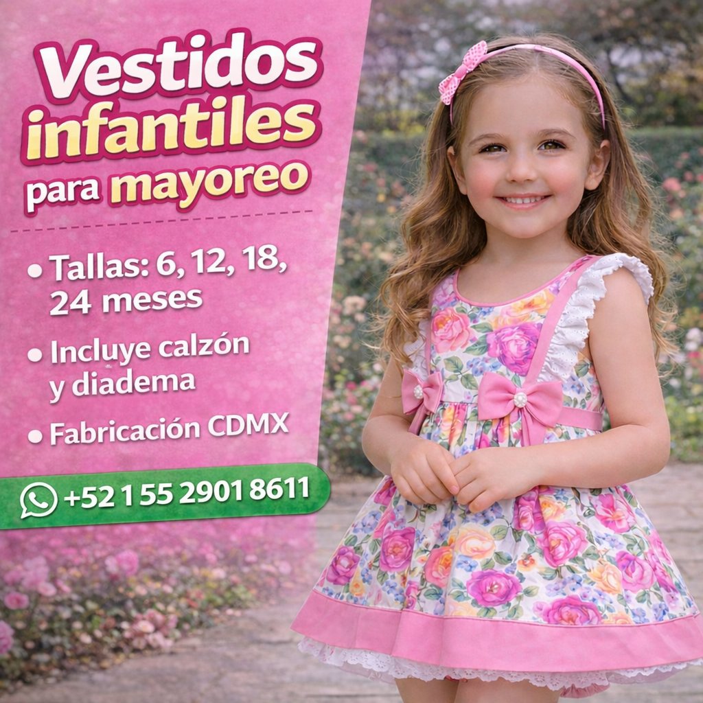 Anuncio de Saray México: vestidos infantiles