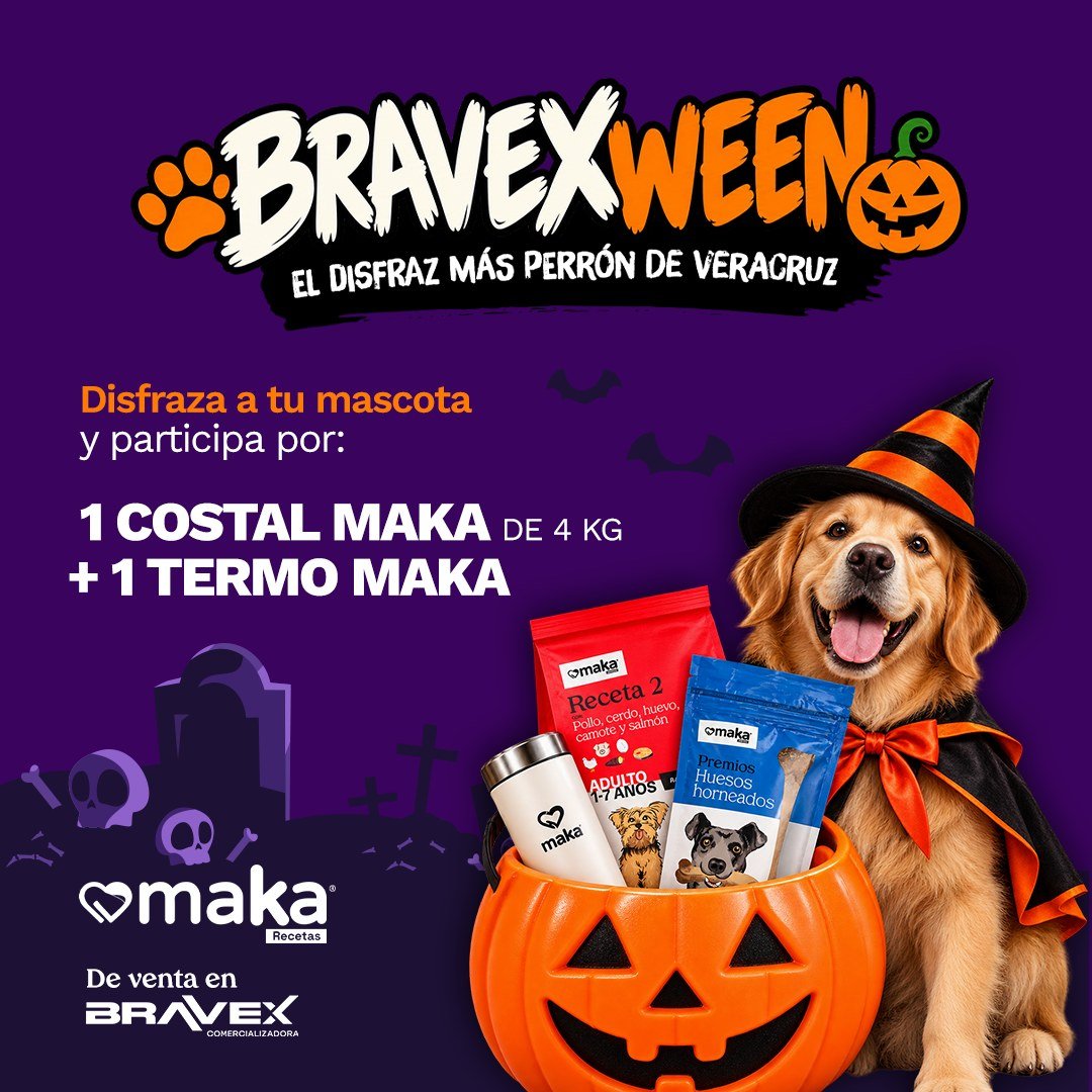 Anuncio de Bravex: Concurso de disfraces para mascotas