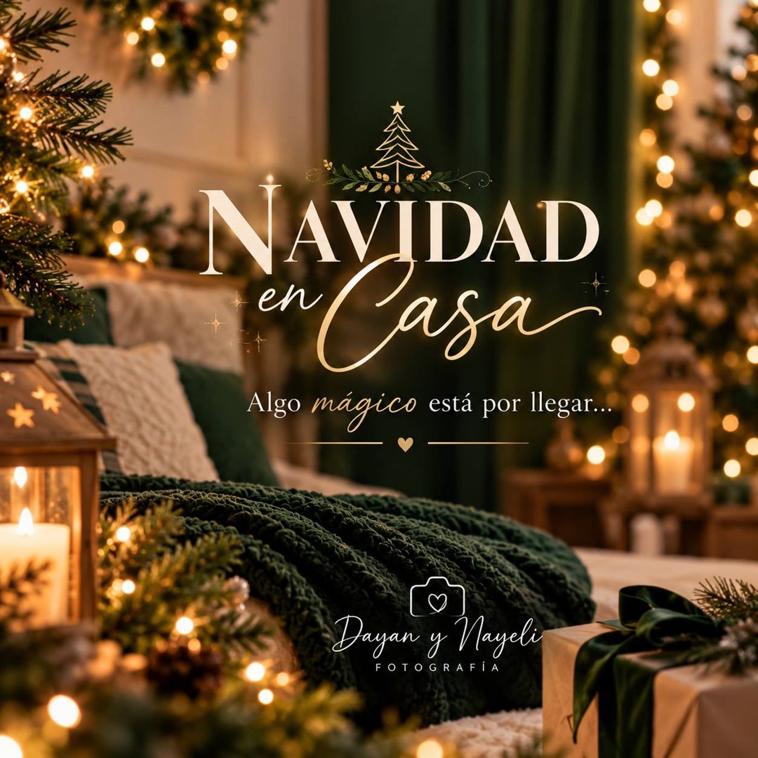 Anuncio de Dayan y Nayeli Fotografía: sesión fotográfica navideña
