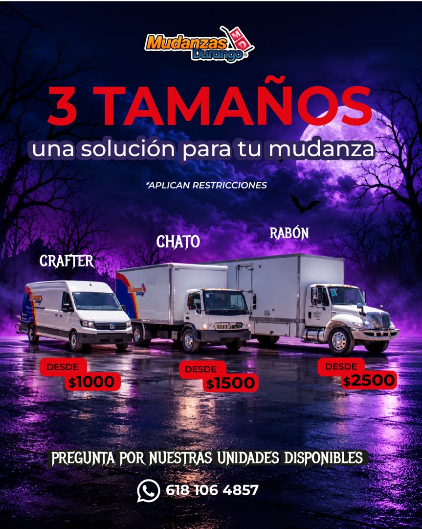 Anuncio de Mudanzas Durango: mudanzas