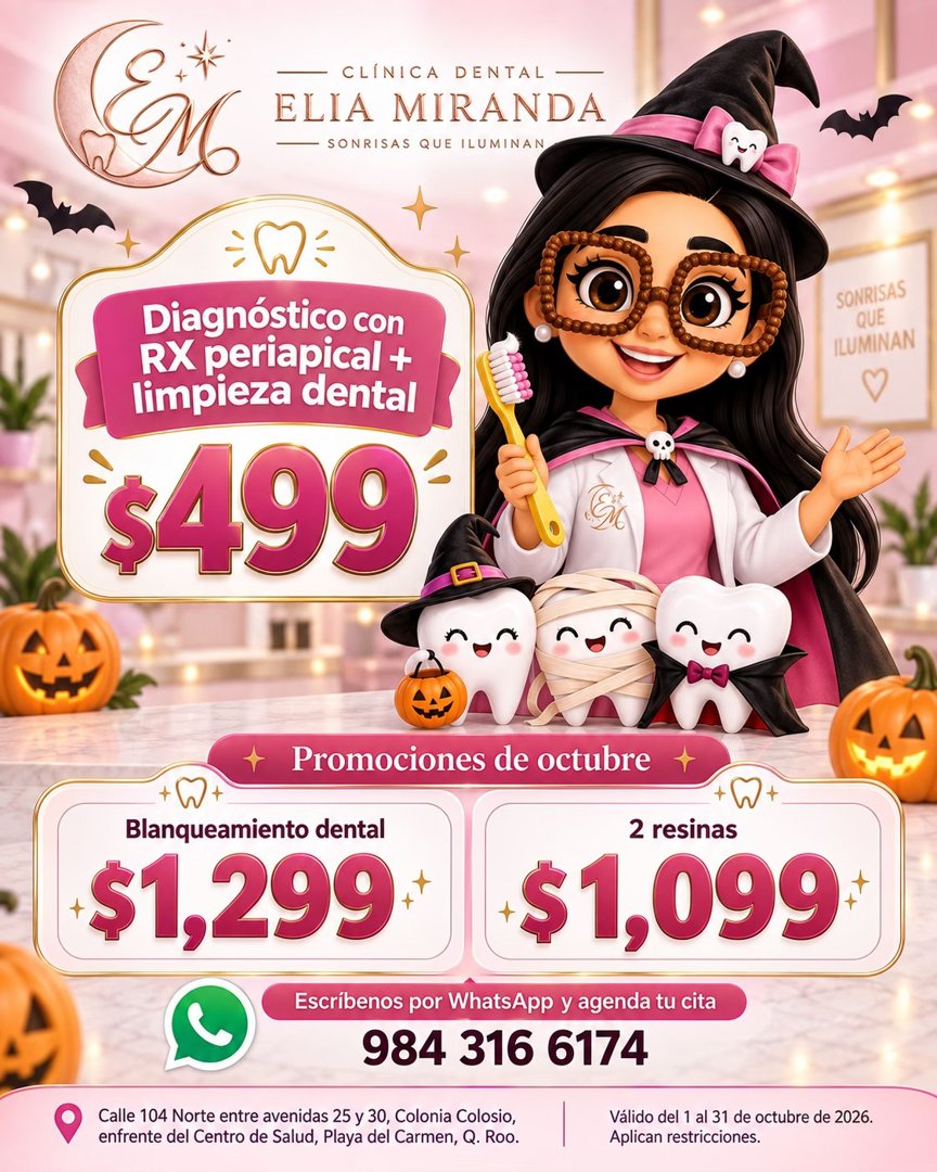 Anuncio de Clinica Dental Elia Miranda: Diagnóstico con RX periapical + limpieza dental