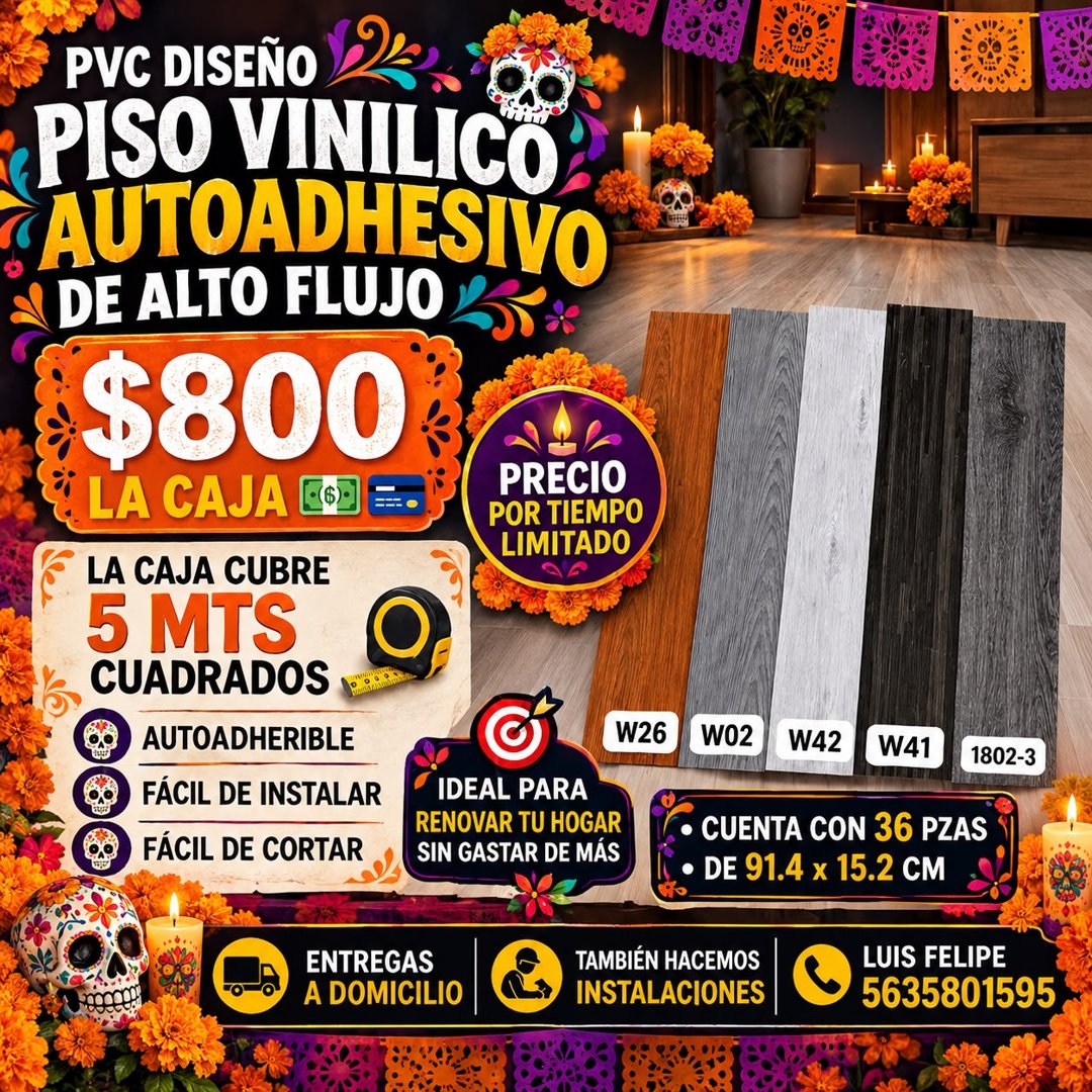 Anuncio de PVC Diseño: Piso vinílico autoadhesivo
